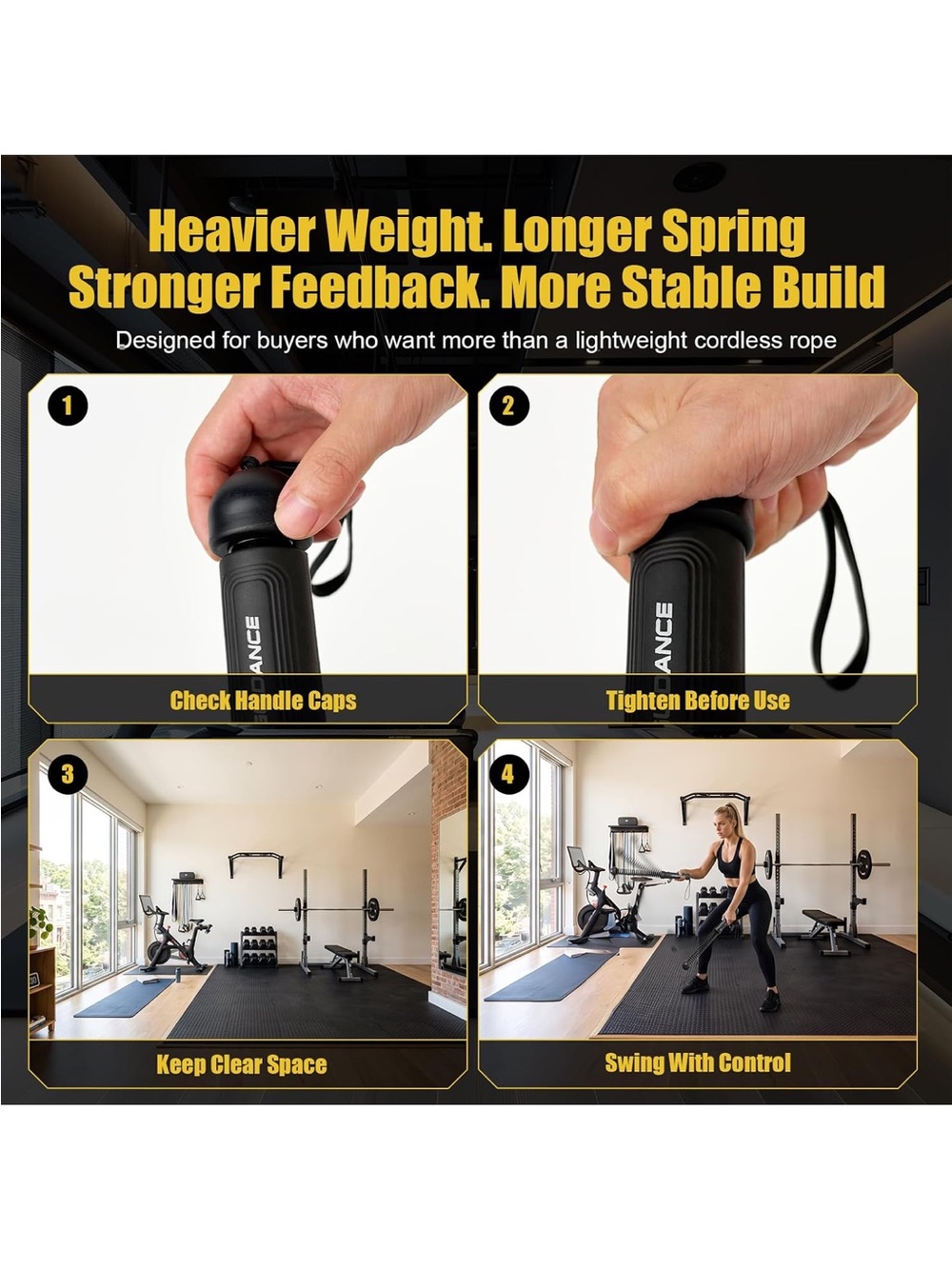 POWER GUIDANCE 2PCS Weighted Ropeless Battle Ropes - Picture 6 of 7